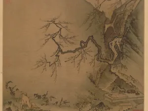 月下把杯图